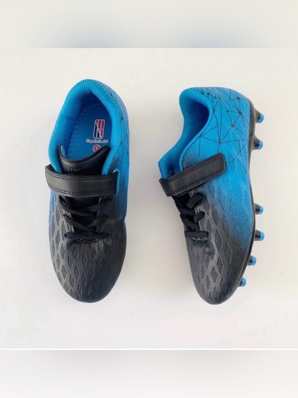 ▪️Deja TuHuella Youth Blue Black Soccer Cleats ~ 3